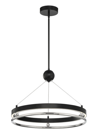 Grande Illusion LED Pendant in Coal W/ Polished Nickel Highli (29|N7993-572-L)