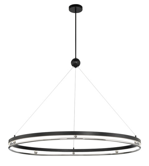 Grande Illusion LED Pendant in Coal W/ Polished Nickel Highli (29|N7996-572-L)