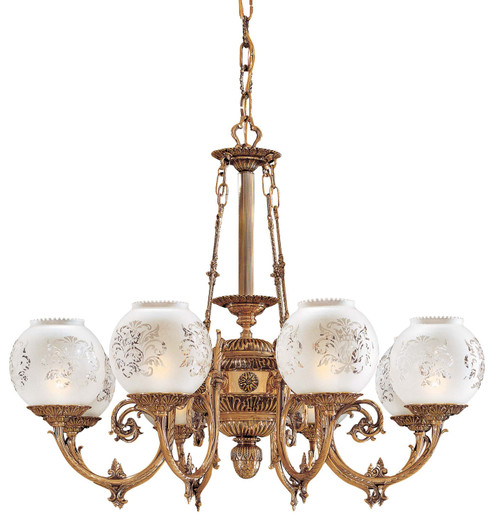 Metropolitan Eight Light Chandelier in Antique Classic Brass (29|N801908)