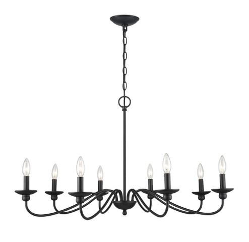 Delvona Eight Light Chandelier in Matte Black (59|4388-MB)