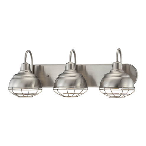 Neo-Industrial Three Light Vanity in Satin Nickel (59|5423-SN)