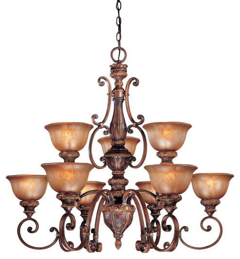 Illuminati Nine Light Chandelier in Illuminati Bronze (7|1358-177)