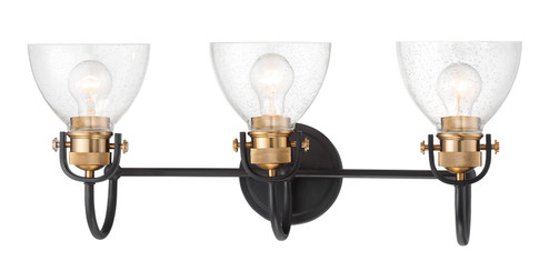 Monico Three Light Bath in Bronze w/Brass (7|3363-416)