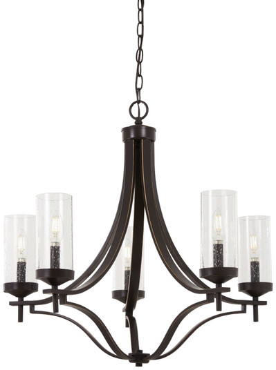 Elyton Five Light Chandelier in Downton Bronze With Gold Highl (7|4655-579)