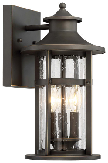 Highland Ridge Three Light Outdoor Wall Lamp in Oil Rubbed Bronze W/ Gold High (7|72552-143C)