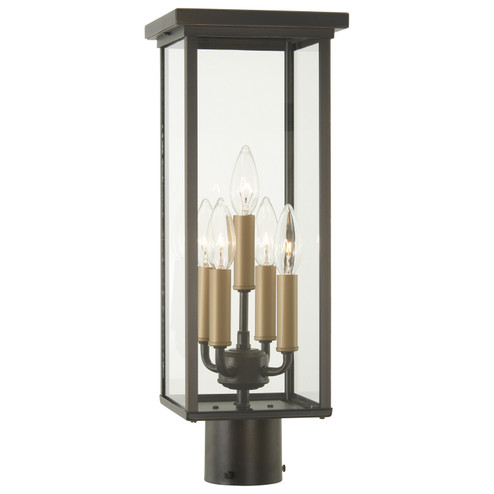 Casway Five Light Post Mount in Oil Rubbed Bronze w/Gold Highlights (7|72585-143C)