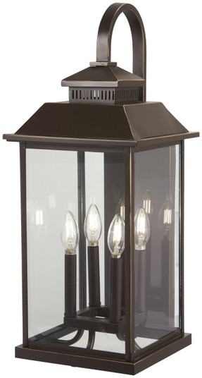 Miner'S Loft Four Light Outdoor Wall Mount in Oil Rubbed Bronze W/ Gold High (7|72593-143C)