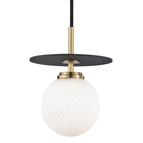 Ellis LED Pendant in Aged Brass/Black (428|H200701S-AGB/BK)