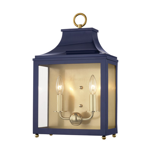 Leigh Two Light Wall Sconce in Aged Brass/Navy (428|H259102-AGB/NVY)