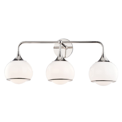 Reese Three Light Bath and Vanity in Polished Nickel (428|H281303-PN)