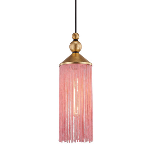 Scarlett One Light Pendant in Gold Leaf/Pink (428|H300701-GL/PK)