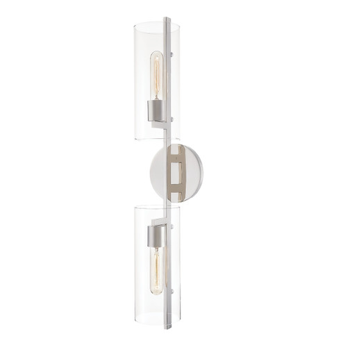 Ariel Two Light Wall Sconce in Polished Nickel (428|H326102-PN)