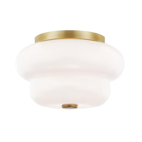 Hazel Two Light Flush Mount in Aged Brass (428|H350502-AGB)