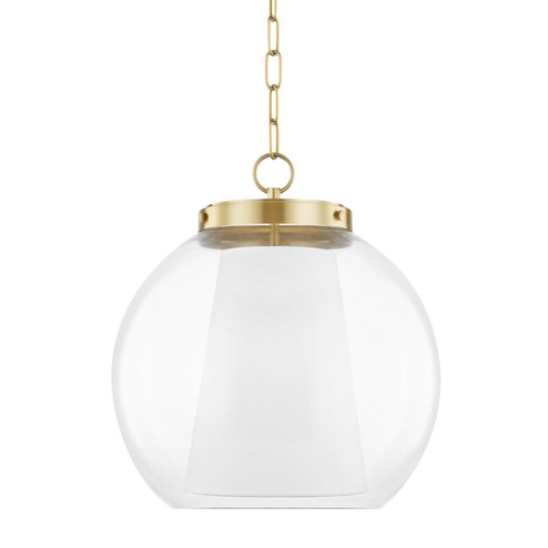 Sasha One Light Pendant in Aged Brass (428|H457701L-AGB)