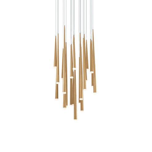 Cascade LED Pendant in Aged Brass (281|PD-41821R-AB)