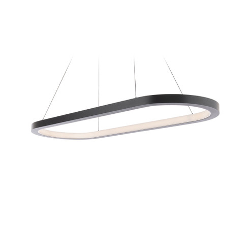 Racetrack LED Linear Pendant in Black (281|PD-53046-30-BK)