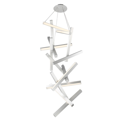 Chaos LED Chandelier in Brushed Aluminum (281|PD-64875-AL)