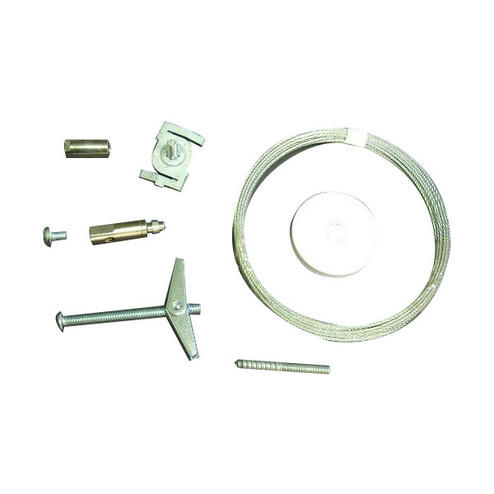 Track Syst & Comp-1 Cir Aircraft Cable Suspension Kit, 8', 1 Or 2 Circuit Track in White (167|NT-355/8)