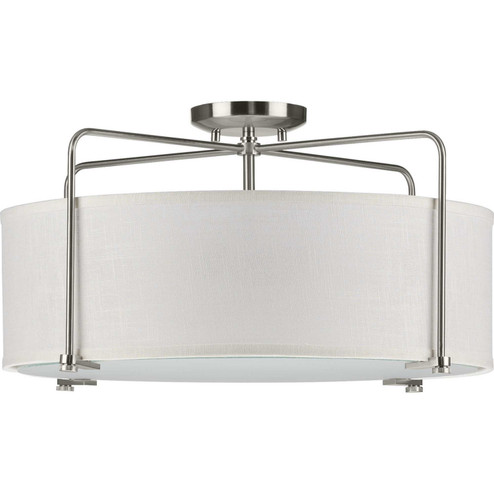 Kempsey Three Light Semi Flush Convertible in Brushed Nickel (54|P350110-009)