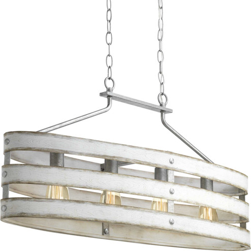 Gulliver Four Light Island Pendant in Galvanized Finish (54|P400097-141)