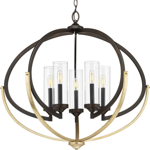 Evoke Five Light Chandelier in Antique Bronze (54|P400117-020)