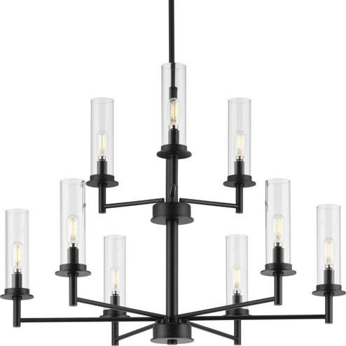 Kellwyn Nine Light Chandelier in Matte Black (54|P400252-031)