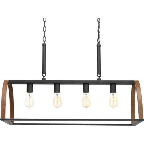 Trestle Four Light Island Pendant in Gilded Iron (54|P4720-71) Trestle Four Light Island Pendant in Gilded Iron (54|P4720-71)