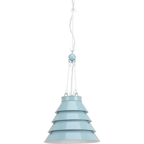 Point Dume-Surfrider One Light Pendant in Matte Blue Enamel (54|P500199-162)