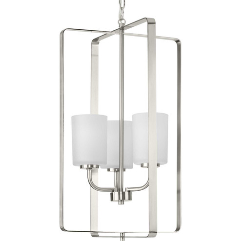 League Three Light Foyer Pendant in Brushed Nickel (54|P500342-009)