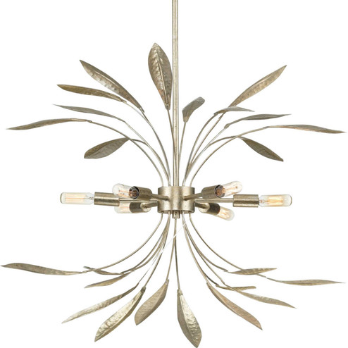 Mariposa Six Light Pendant in Gilded Silver (54|P500415-176)