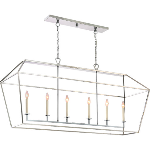 Aviary Six Light Island Chandelier in Polished Nickel (10|AVY654PK)