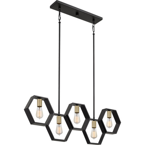 Bismarck Five Light Island Chandelier in Earth Black (10|BSK540EK)