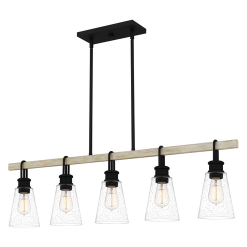 Kingsbridge Five Light Linear Chandelier in Earth Black (10|KGB142EK)