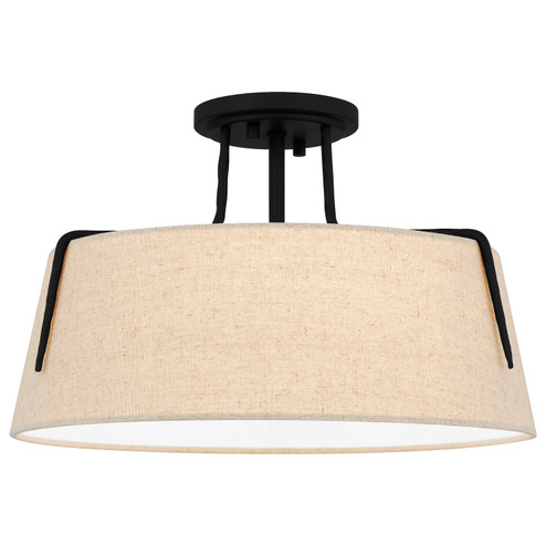 Leona Three Light Semi Flush Mount in Matte Black (10|LOA1716MBK)