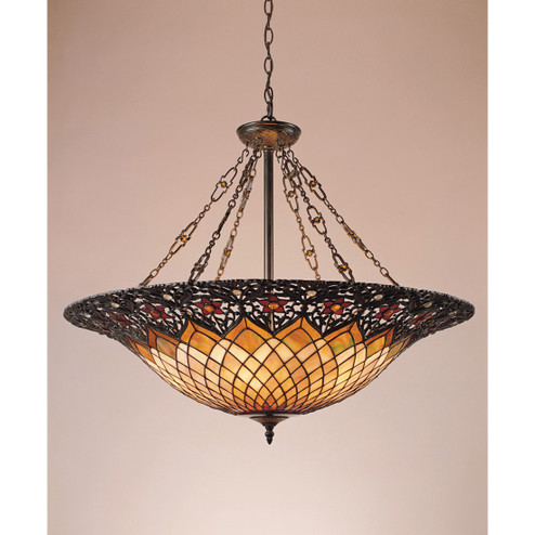 Adriana Six Light Foyer Pendant in Vintage Bronze (10|TF1901VB)