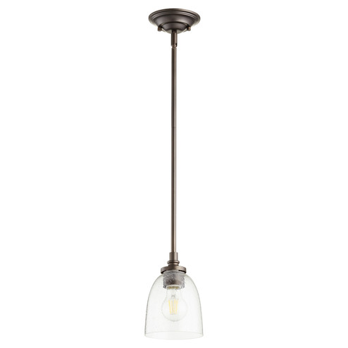 Rossington One Light Pendant in Oiled Bronze|Clear Seeded (19|3122-286)