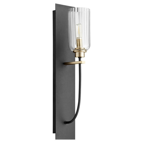 Espy One Light Wall Mount in Textured Black w/ Aged Brass (19|507-1-6980)