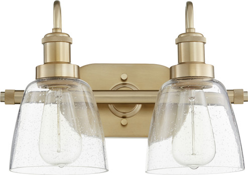 Hollis Two Light Vanity in Aged Brass (19|508-2-80)
