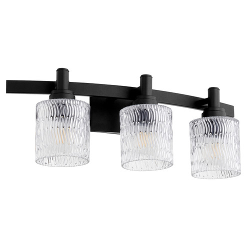 Stadium Three Light Vanity in Textured Black (19|5184-3-69)