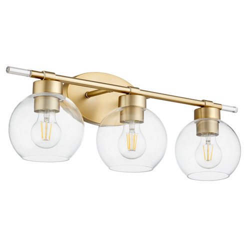 Volán Three Light Vanity in Aged Brass (19|5317-3-80)