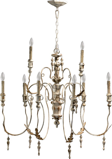 Salento Nine Light Chandelier in Persian White (19|6006-9-70)