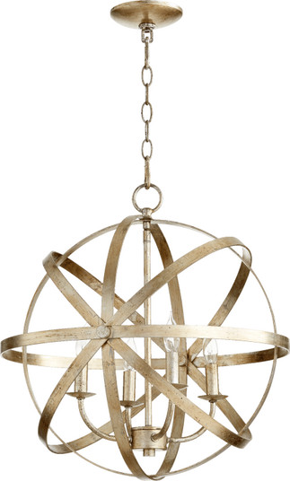 Celeste Four Light Chandelier in Aged Silver Leaf (19|6009-4-60)