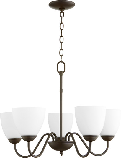6041 Chandeliers Five Light Chandelier in Oiled Bronze (19|6041-5-86)