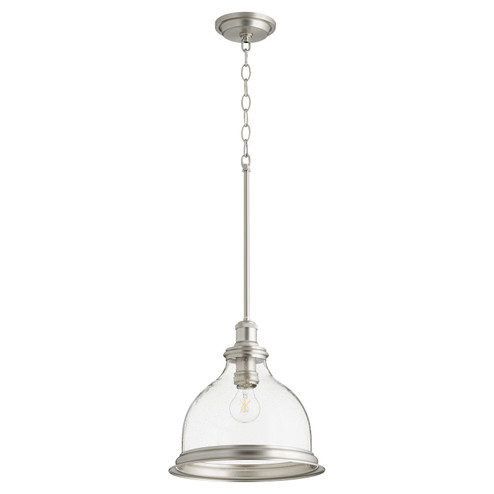 Ring Lighting Series One Light Pendant in Satin Nickel w/ Clear/Seeded (19|6193-12-65)