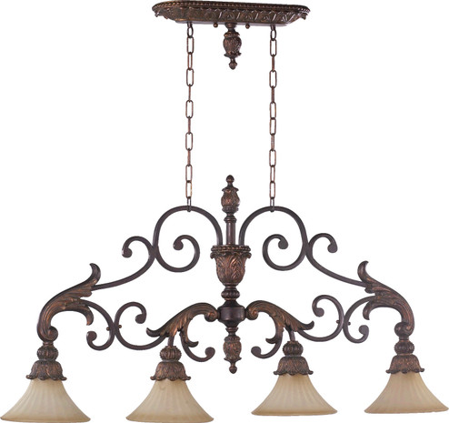 Madeleine Four Light Island Pendant in Corsican Gold (19|6330-4-88)