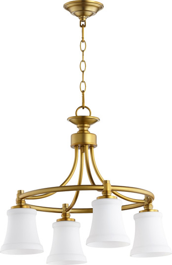 Rossington Four Light Chandelier in Aged Brass (19|6422-4-80)