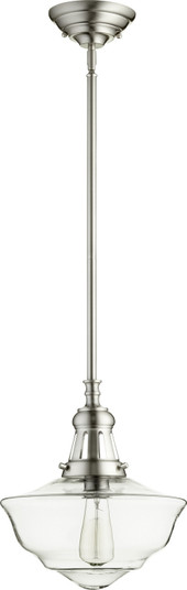 Schoolhouse Pendants One Light Pendant in Satin Nickel|Clear (19|801-12-65)