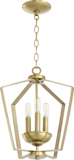 3LT Entry Series Three Light Entry Pendant in Aged Brass (19|894-3-80)