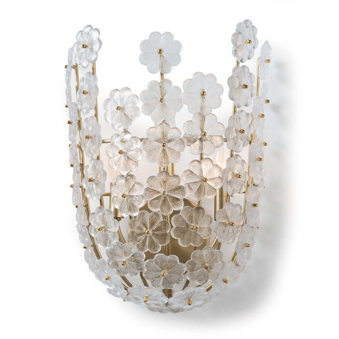 Charlotte Three Light Wall Sconce in Natural Brass (400|15-1083)