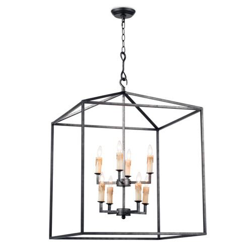 Cape Eight Light Lantern in Blackened Iron (400|16-1132BI)